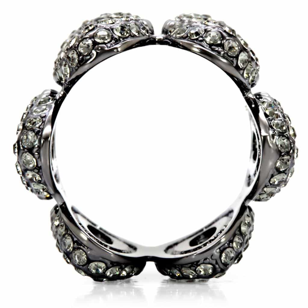 Brass Dark Crystal Interlocking Loop Ring view 8