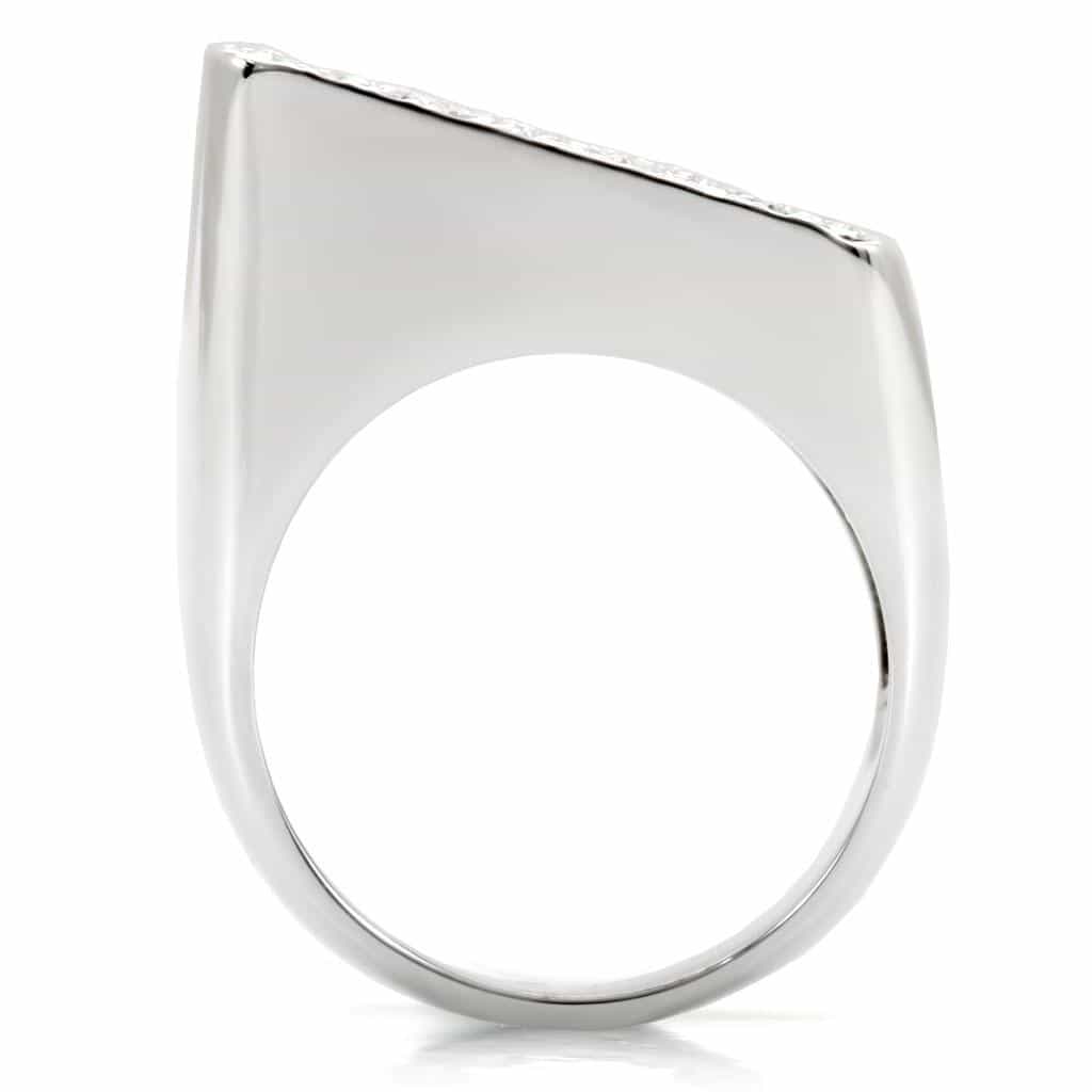 Brass Square Pavé Cushion Ring view 8