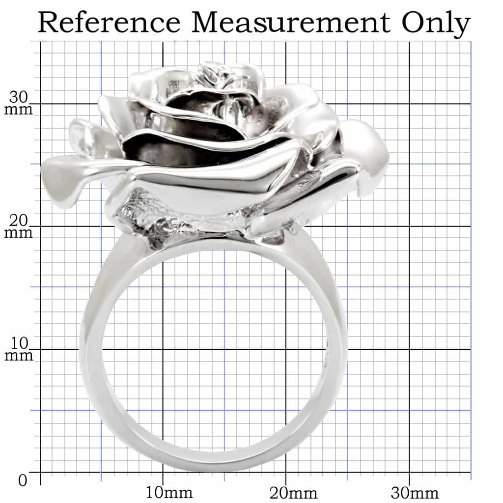 Brass Silver CZ Rose Ring view 4