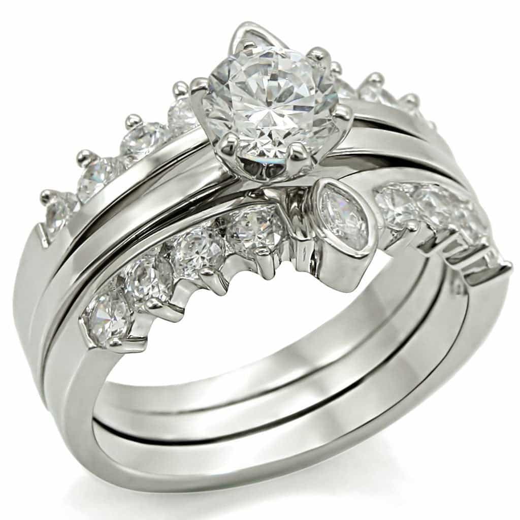 Brass Princess Channel Bridal Ring view 2