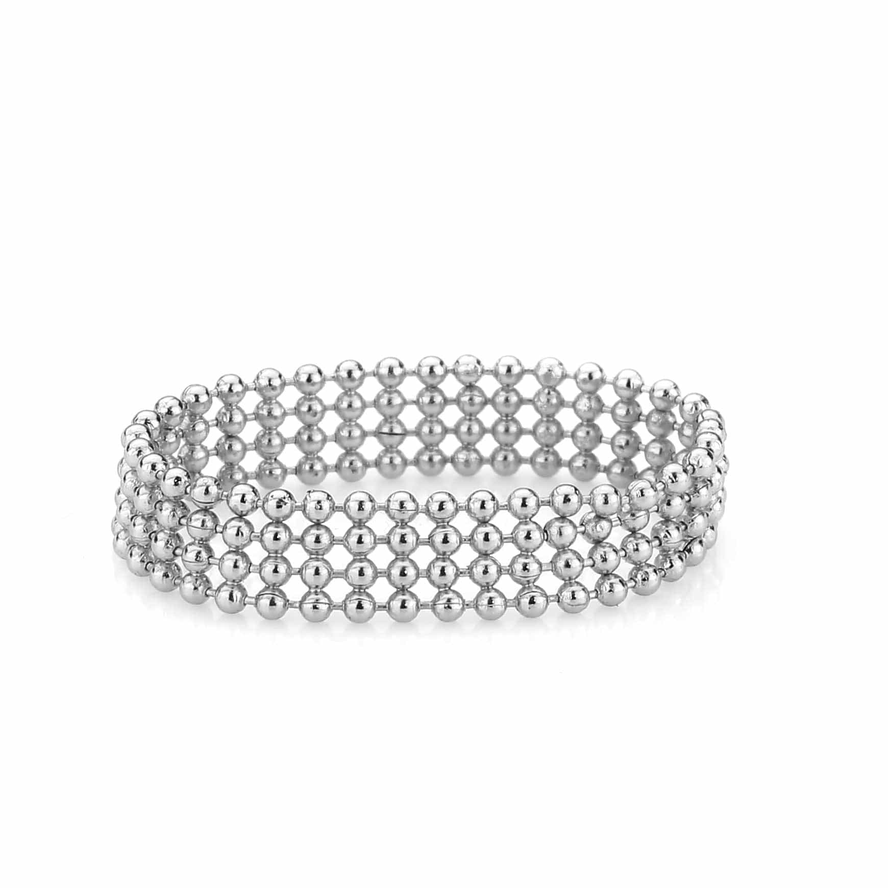Brass Ball Bead Multi-Strand Stretch Ring view 6