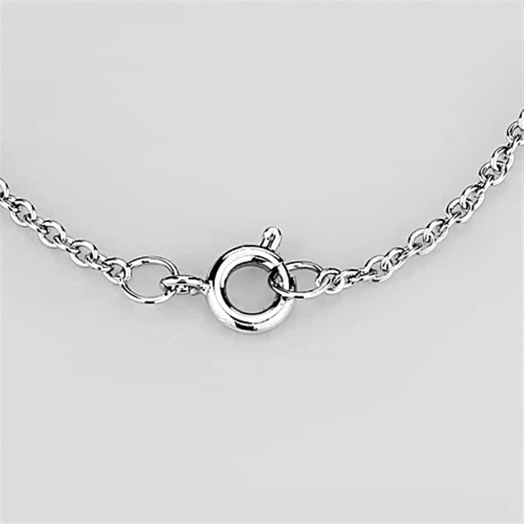 Brass CZ Pave Love Knot Ball Pendant Necklace view 6