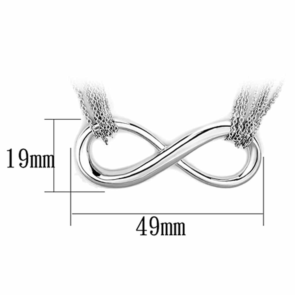 Brass Polished Infinity Multi-Chain Pendant Necklace view 4