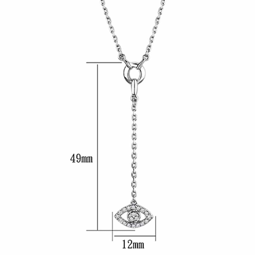 Brass CZ Pave Evil Eye Dangle Pendant view 4