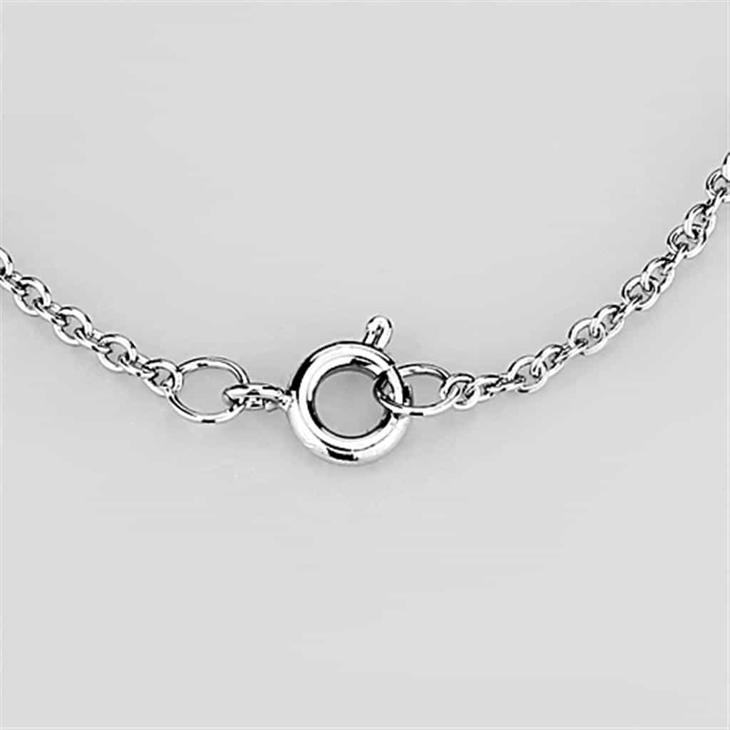 Brass CZ Pave Hope Script Pendant Necklace view 6