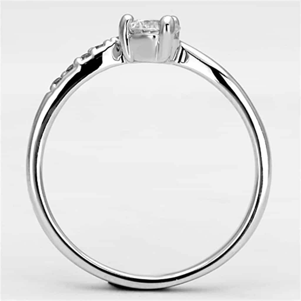 Brass CZ Round Infinity Swirl Bypass Ring view 6