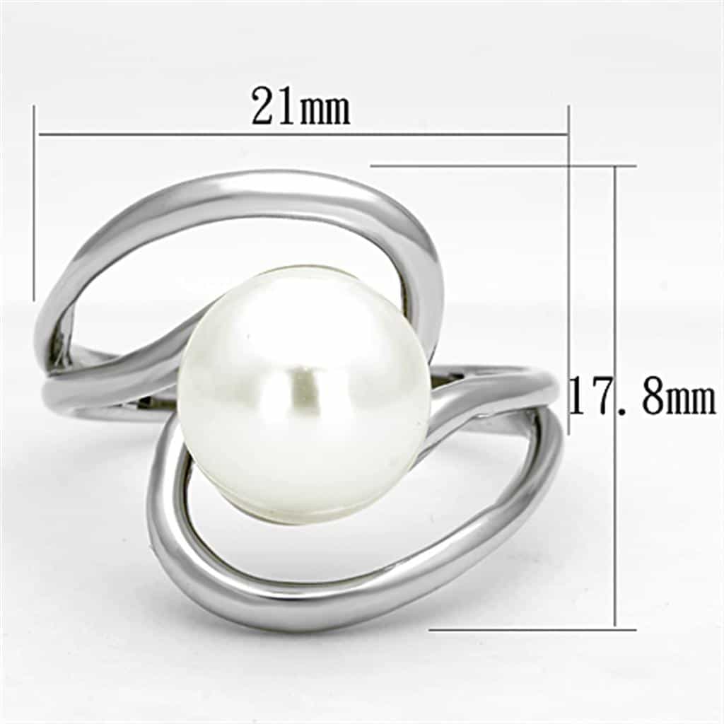 Brass Pearl Polished Swirl Bypass Ring view 4