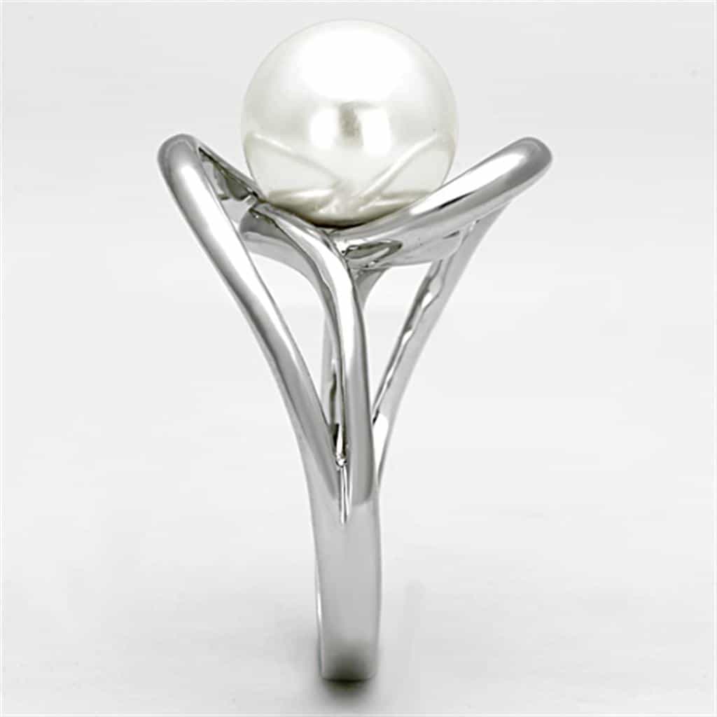 Brass Pearl Polished Swirl Bypass Ring view 8
