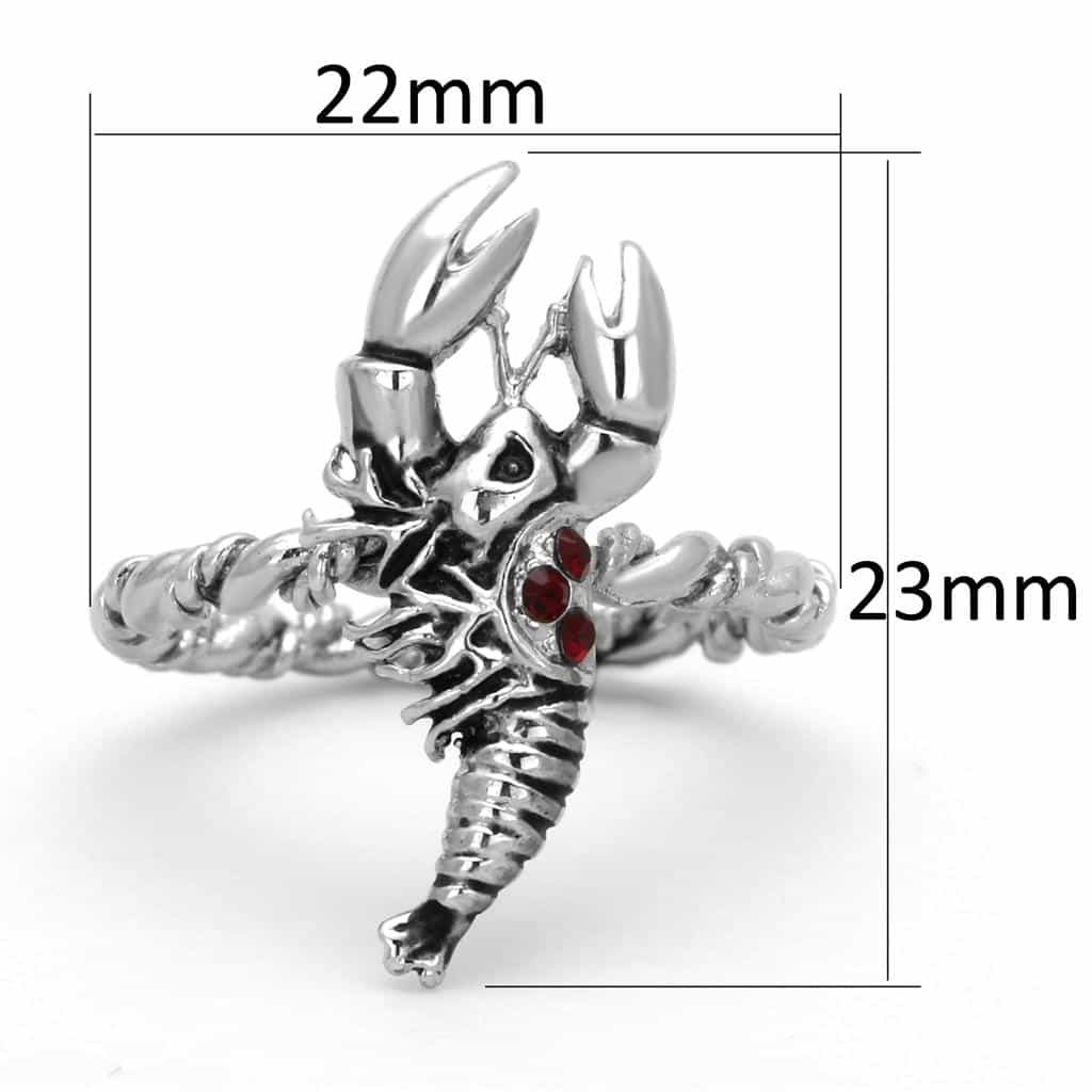 Brass Oxidized Scorpion Figurine Cocktail Ring view 4