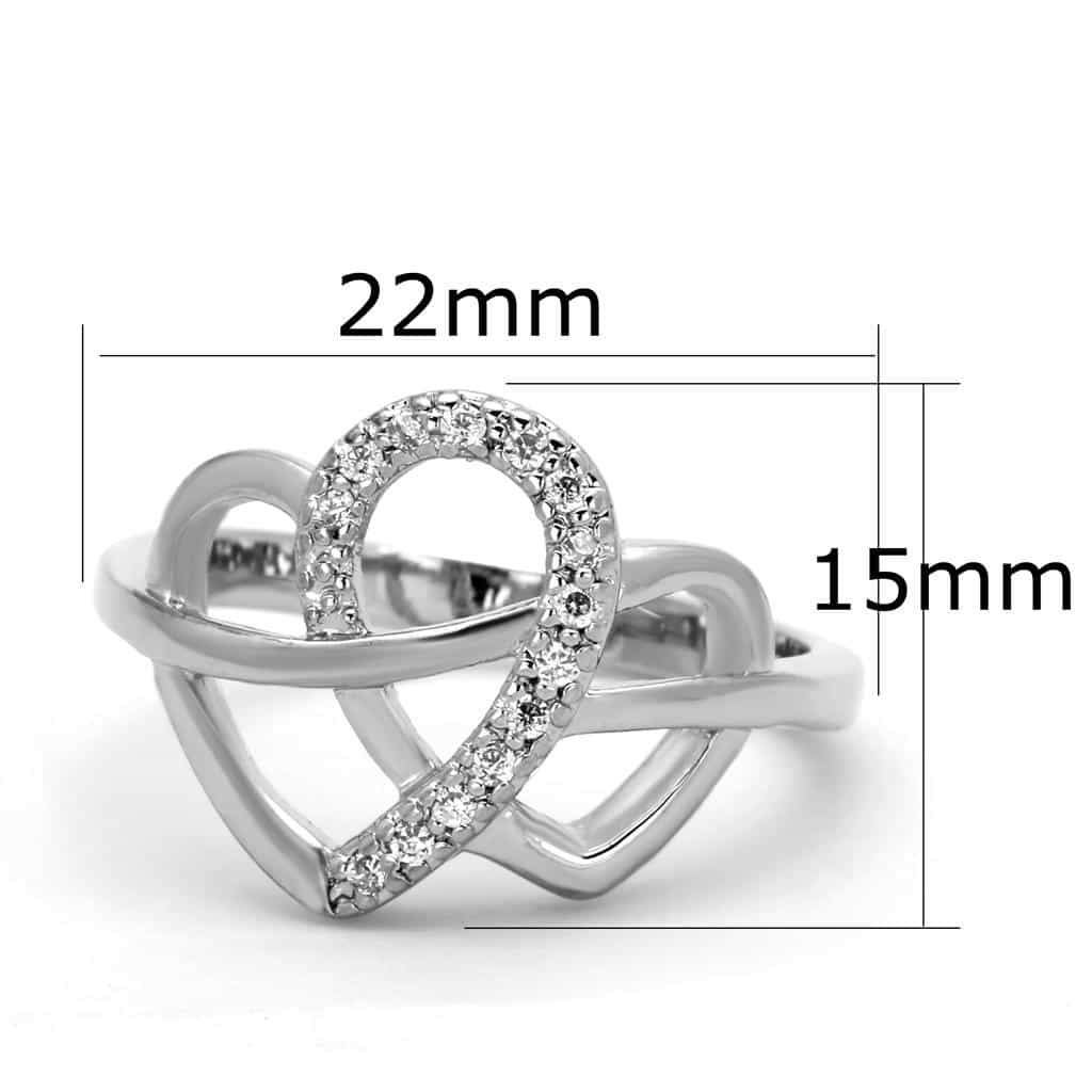 Brass CZ Pave Infinity Loop Open Ring view 4