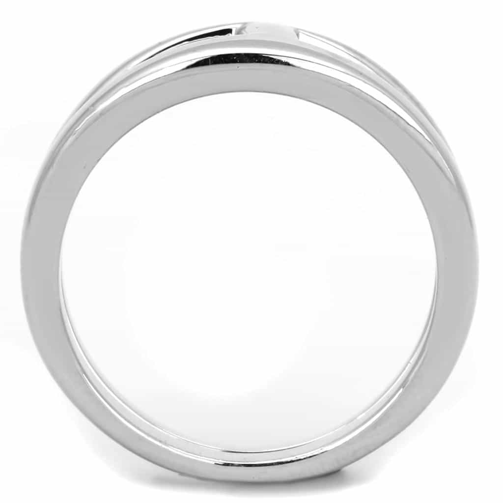Brass Polished Geometric Open Bar Band Ring view 6