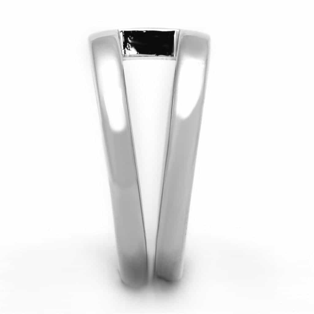 Brass Polished Geometric Open Bar Band Ring view 8