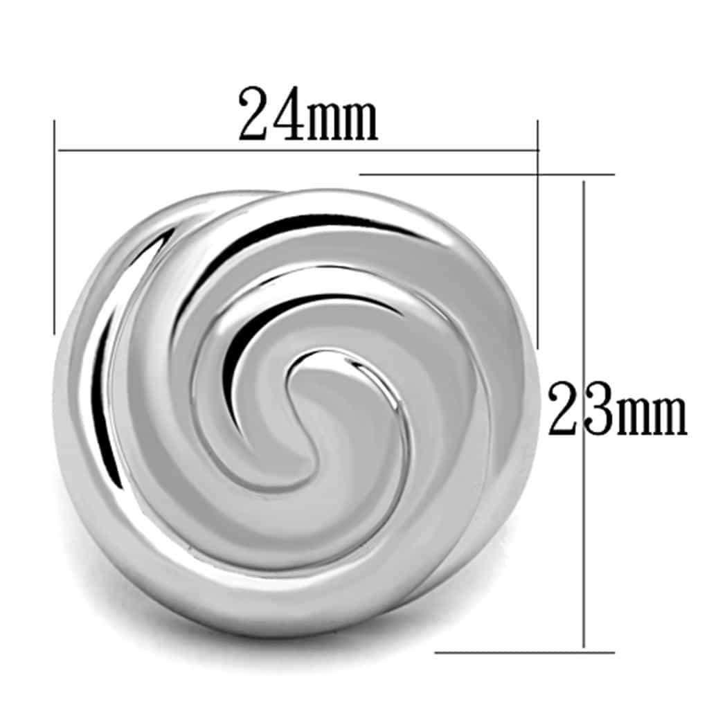 Brass Polished Spiral Swirl Dome Ring view 4