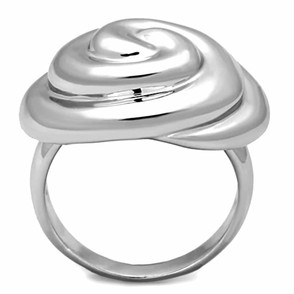 Brass Polished Spiral Swirl Dome Ring view 6
