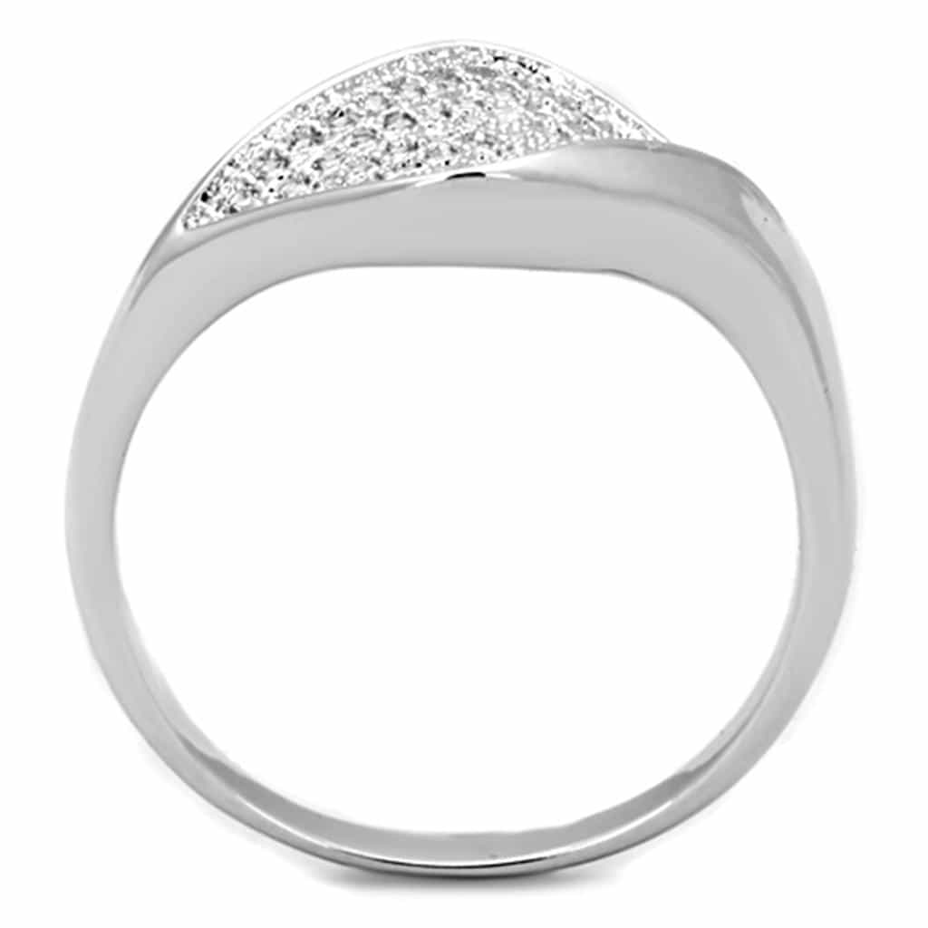 Brass CZ Pave Shield Signet Ring view 6