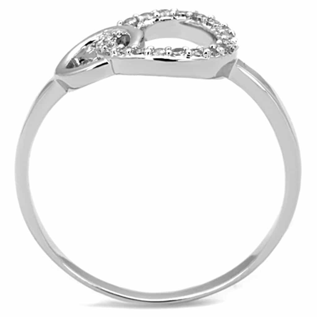 Brass CZ Pave Open Circle Ring view 6