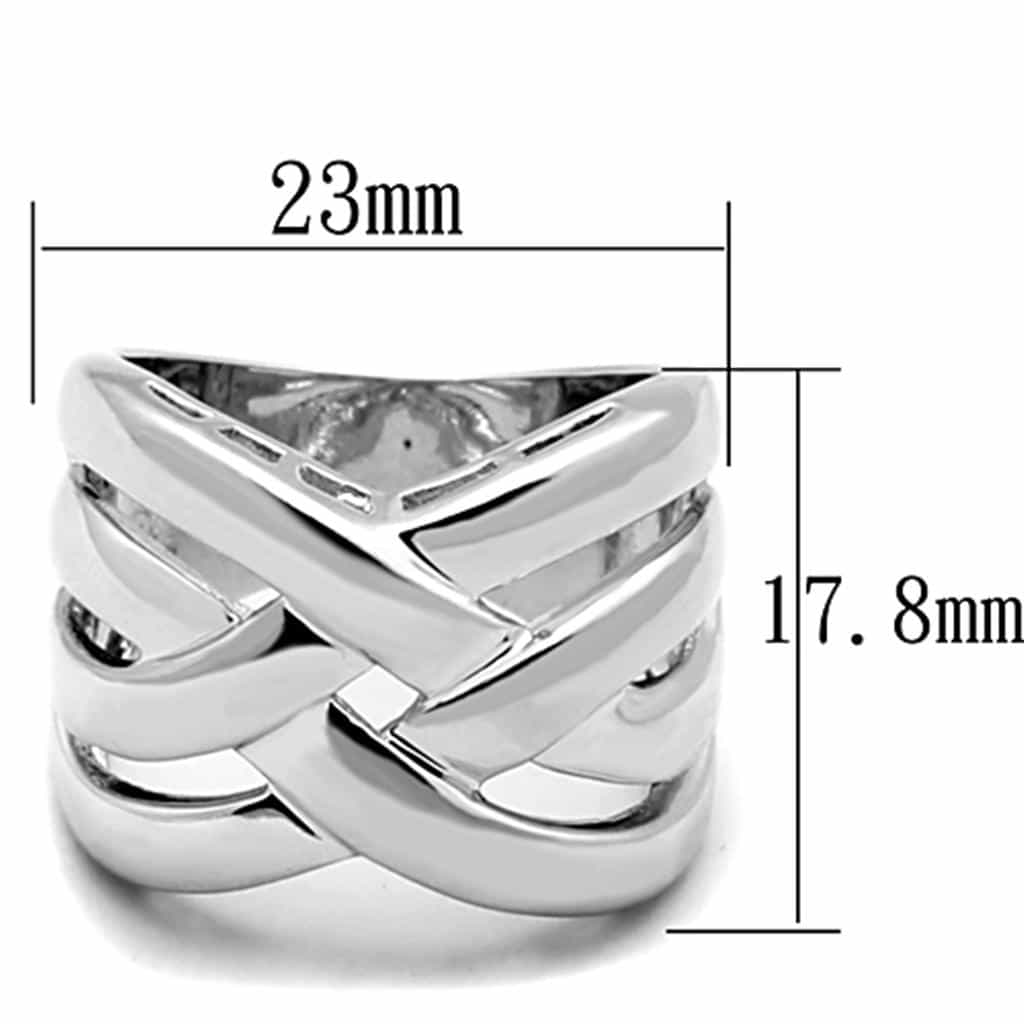 Brass Polished Woven Braid Wide Dome Ring view 4