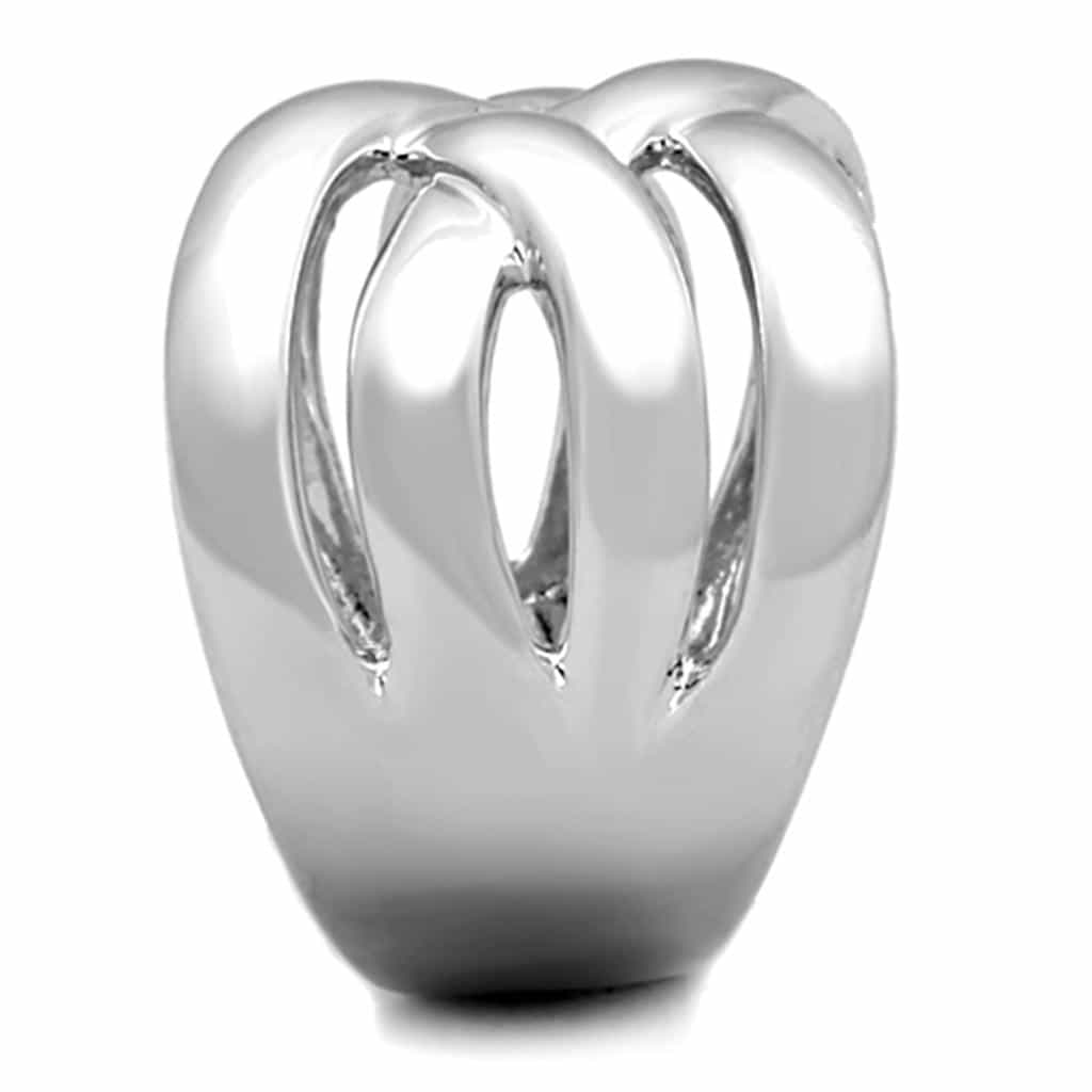 Brass Polished Woven Braid Wide Dome Ring view 8