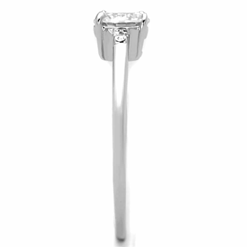 Brass CZ Round Solitaire Classic Prong Ring view 8