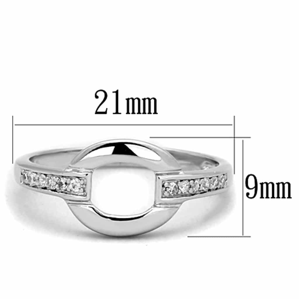Brass Polished Open Circle Loop Ring view 4