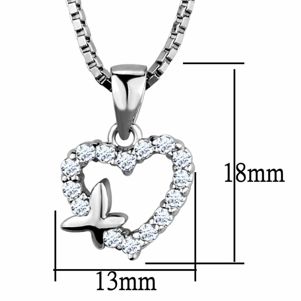 Brass CZ Heart Star Charm Pendant view 4