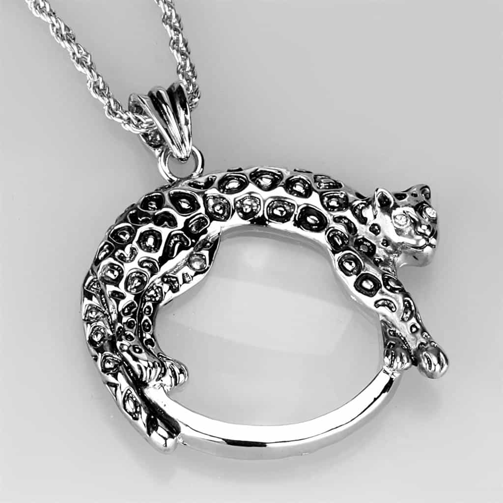 Brass Leopard Figurine Magnifier Pendant view 6