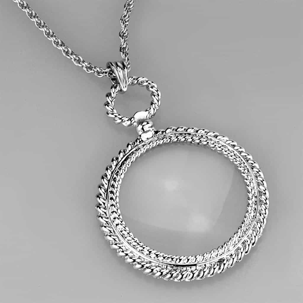 Brass Rope Border Magnifier Pendant view 6