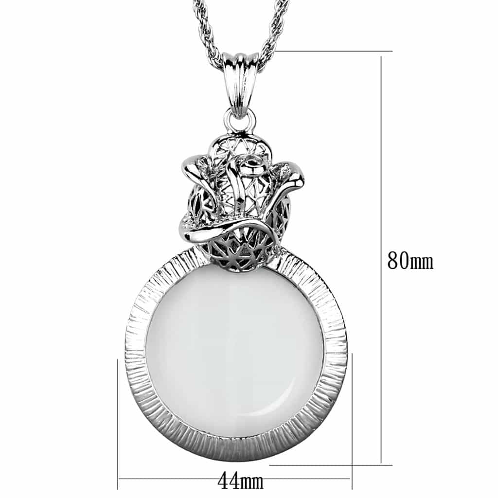 Brass Filigree Ball Magnifier Pendant view 4