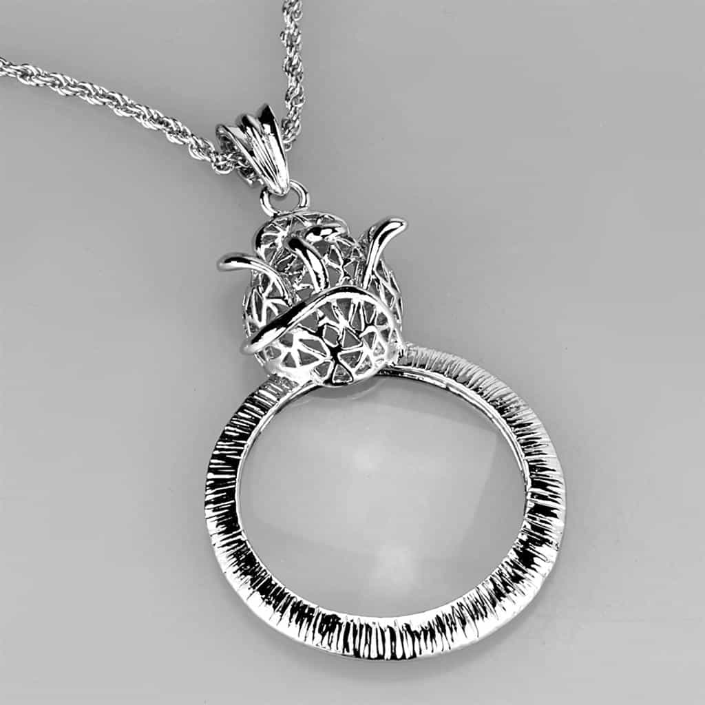 Brass Filigree Ball Magnifier Pendant view 6