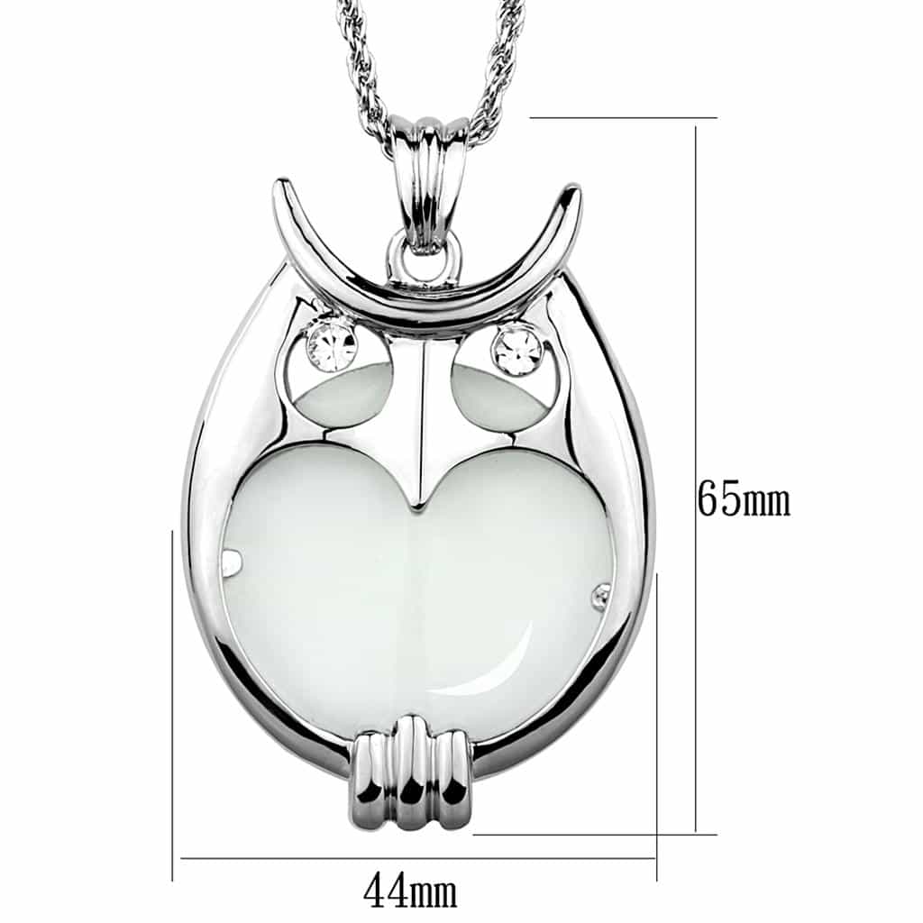 Brass Owl Magnifying A Magnifier pendant view 4