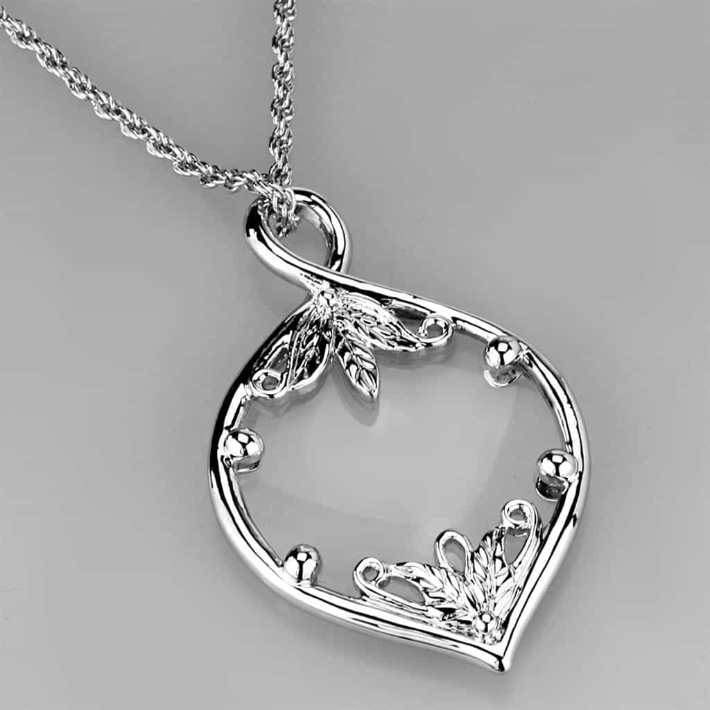 Brass Leaf Vine Magnifier Pendant view 6