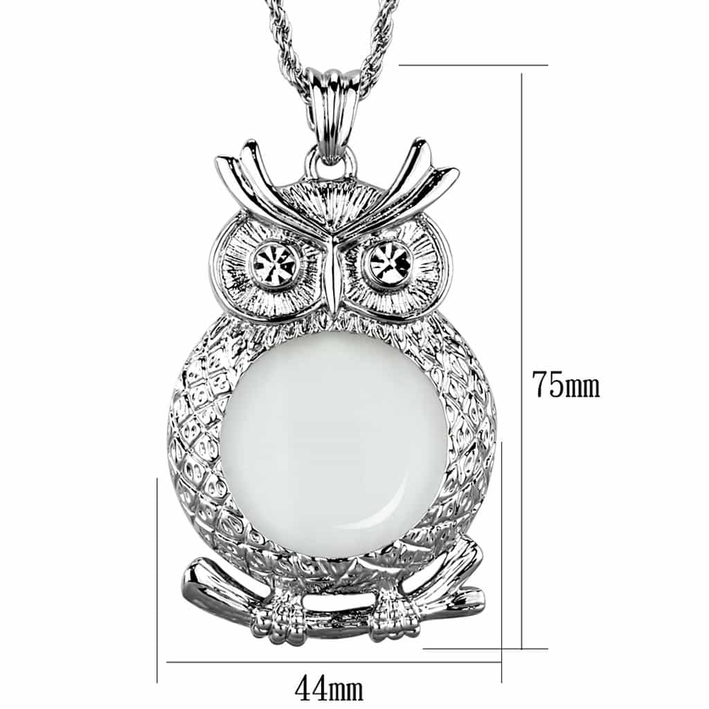 Brass Owl Magnifying C Pendant view 4