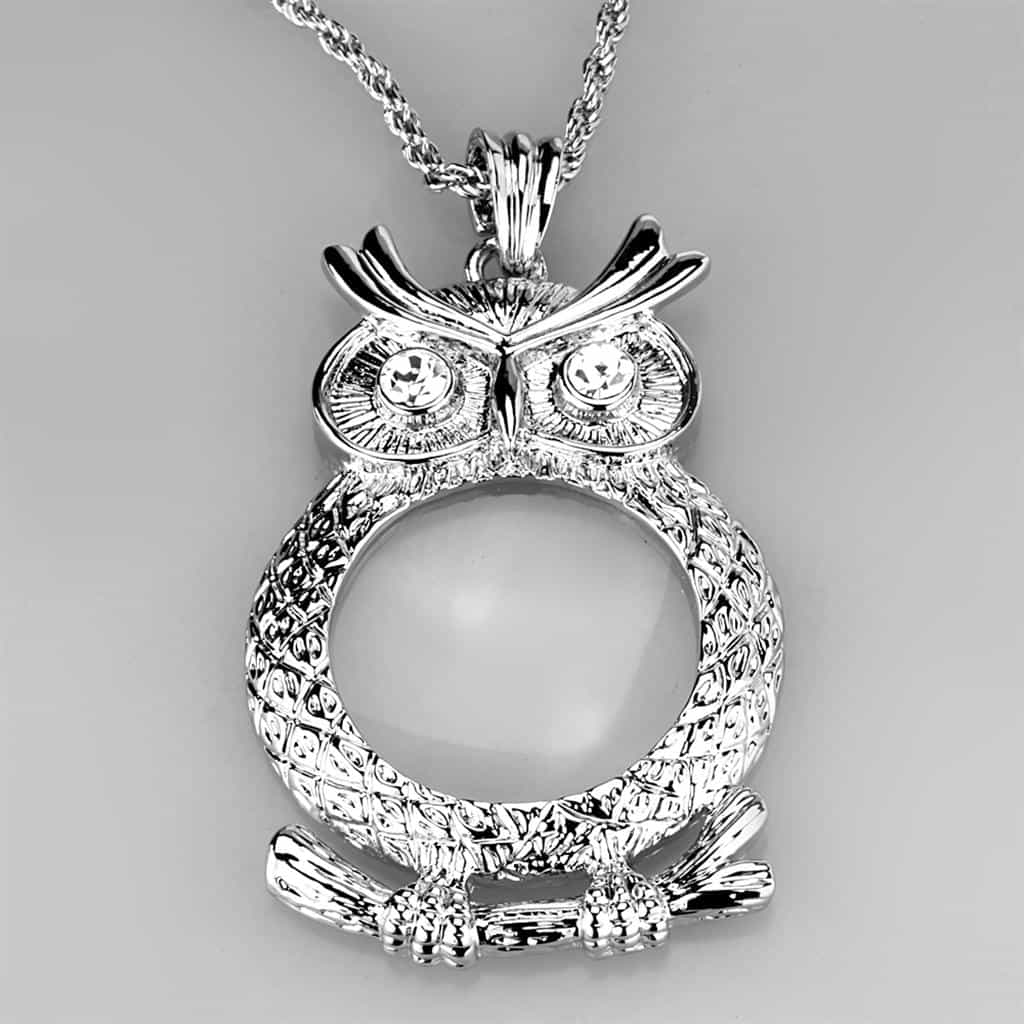 Brass Owl Magnifying C Pendant view 6