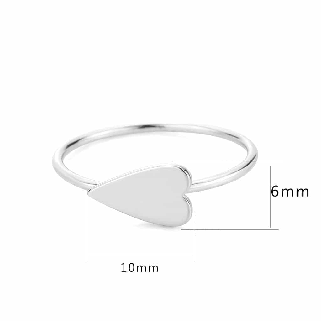 Brass Flat Heart Thin Ring view 6