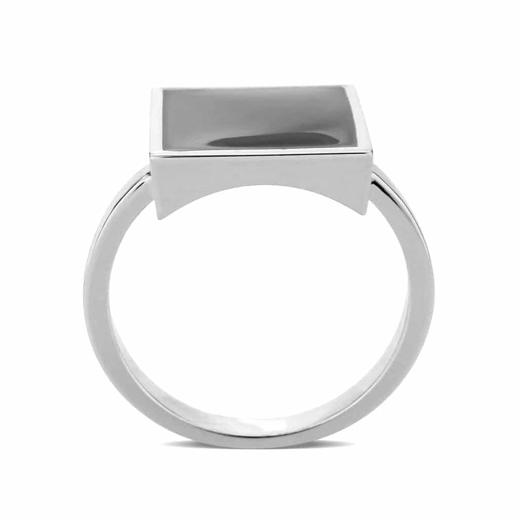 Brass Black Onyx Square Signet Ring view 8