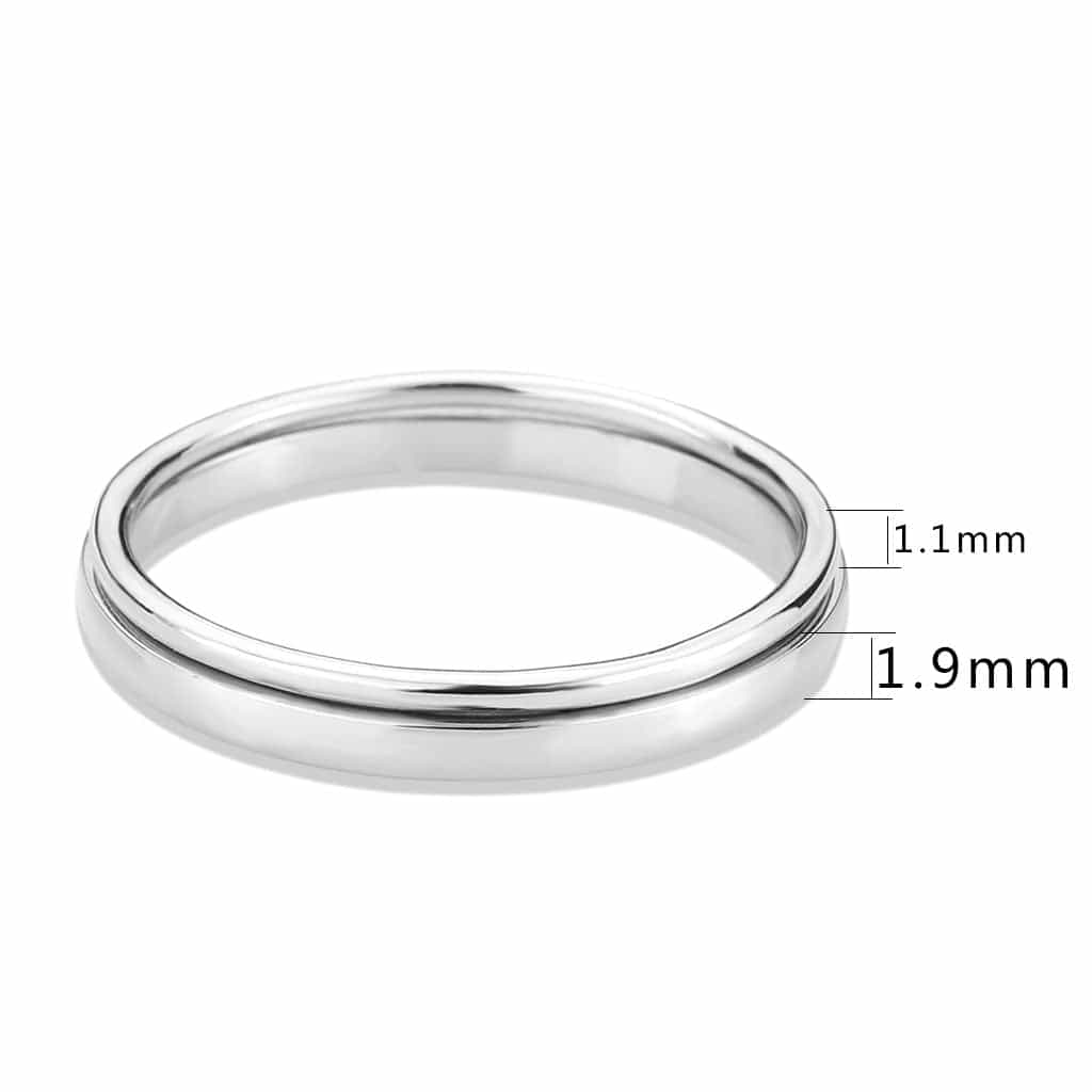 Brass Polished Grooved Band Ring view 4