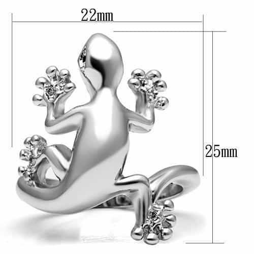 Brass Polished Gecko Lizard Wrap Cocktail Ring view 4