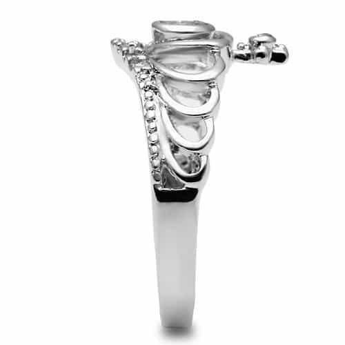 Brass CZ Crown Tiara Cocktail Ring view 8