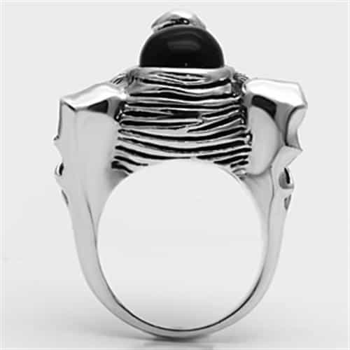 Brass Oxidized Dragon Head Onyx Cocktail Ring view 8