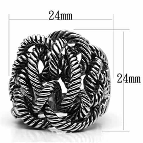 Brass Oxidized Rope Knot Celtic Wide Band Ring view 4
