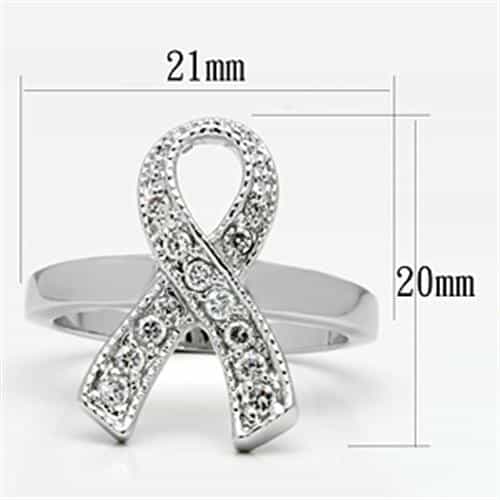 Brass CZ Pave Awareness Ribbon Ring view 4