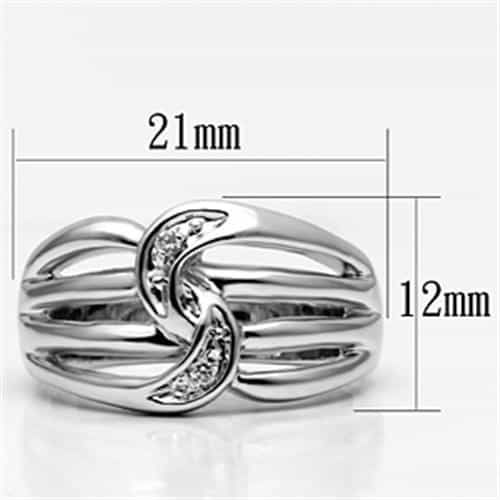 Brass Polished Knot Swirl Shell Dome Ring view 4