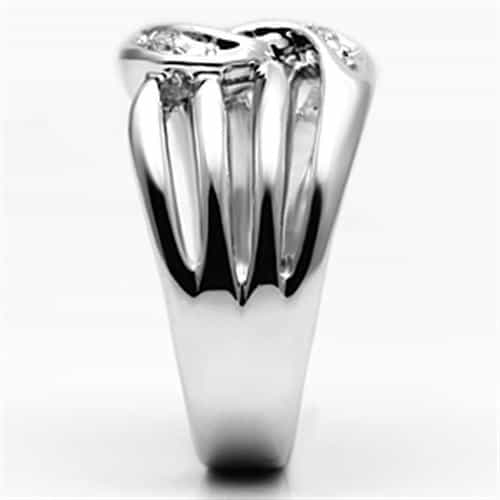 Brass Polished Knot Swirl Shell Dome Ring view 8