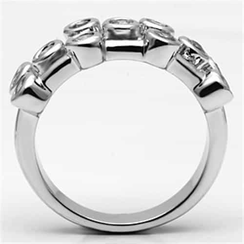 Brass CZ Bezel Bubble Constellation Band Ring view 6