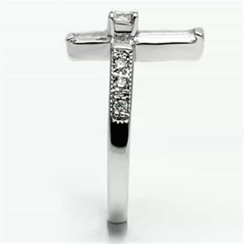 Brass CZ Baguette Cross Statement Ring 3W288 view 8