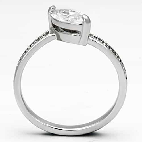 Brass CZ Marquise East-West Pave Band Ring view 6