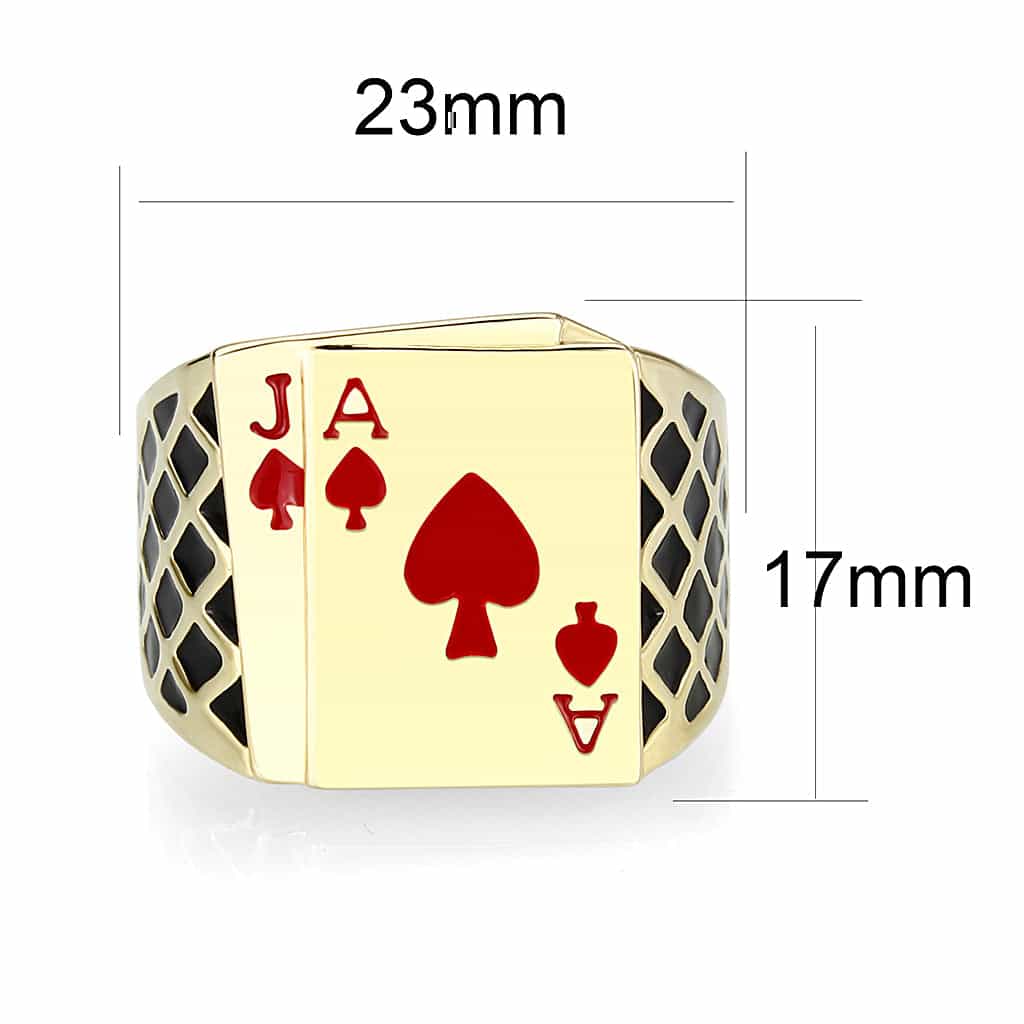 Brass Red Gold Plated Ring view 2