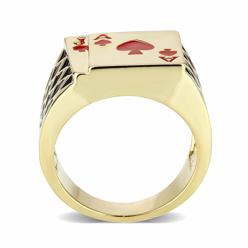 Brass Red Gold Plated Ring view 3
