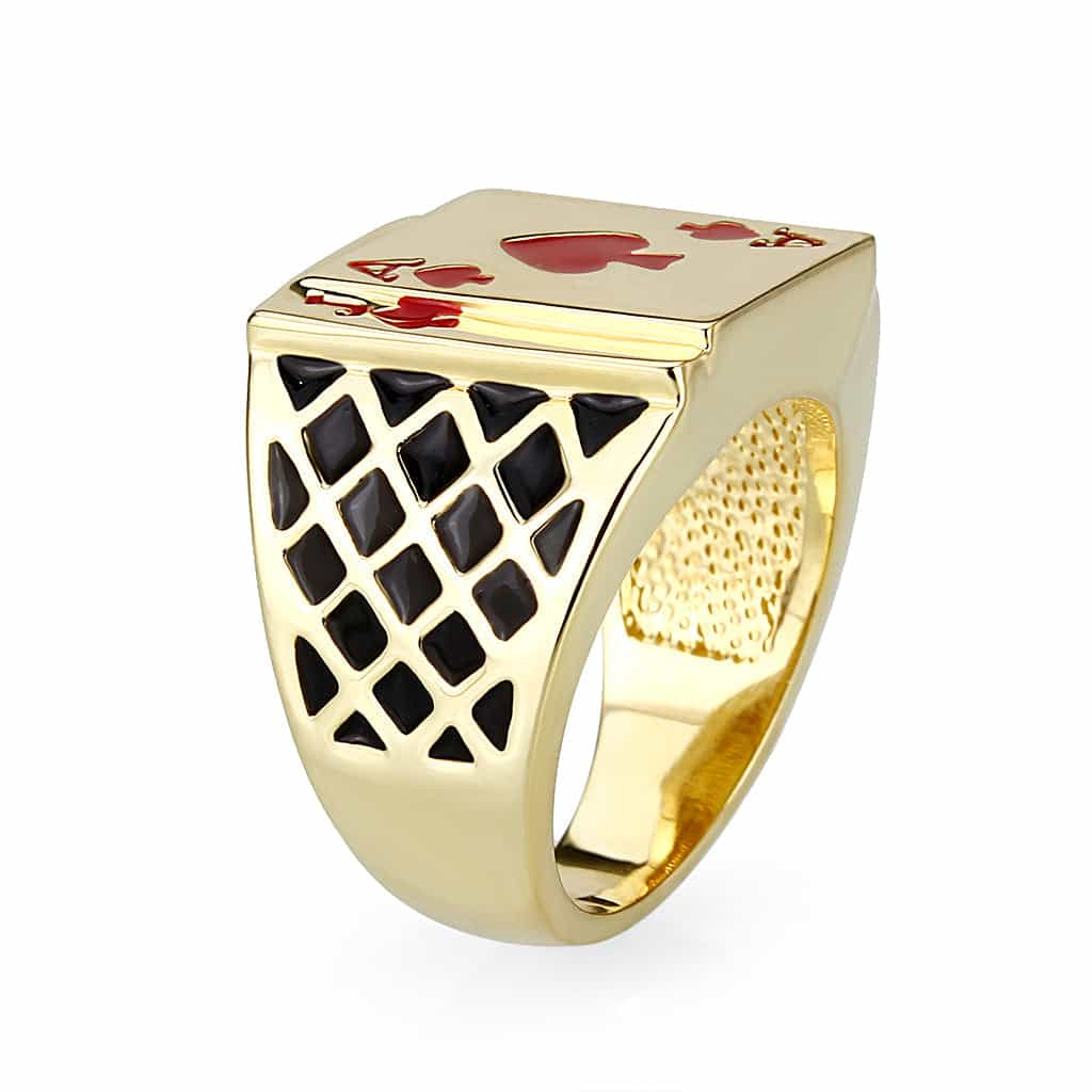 Brass Red Gold Plated Ring view 4