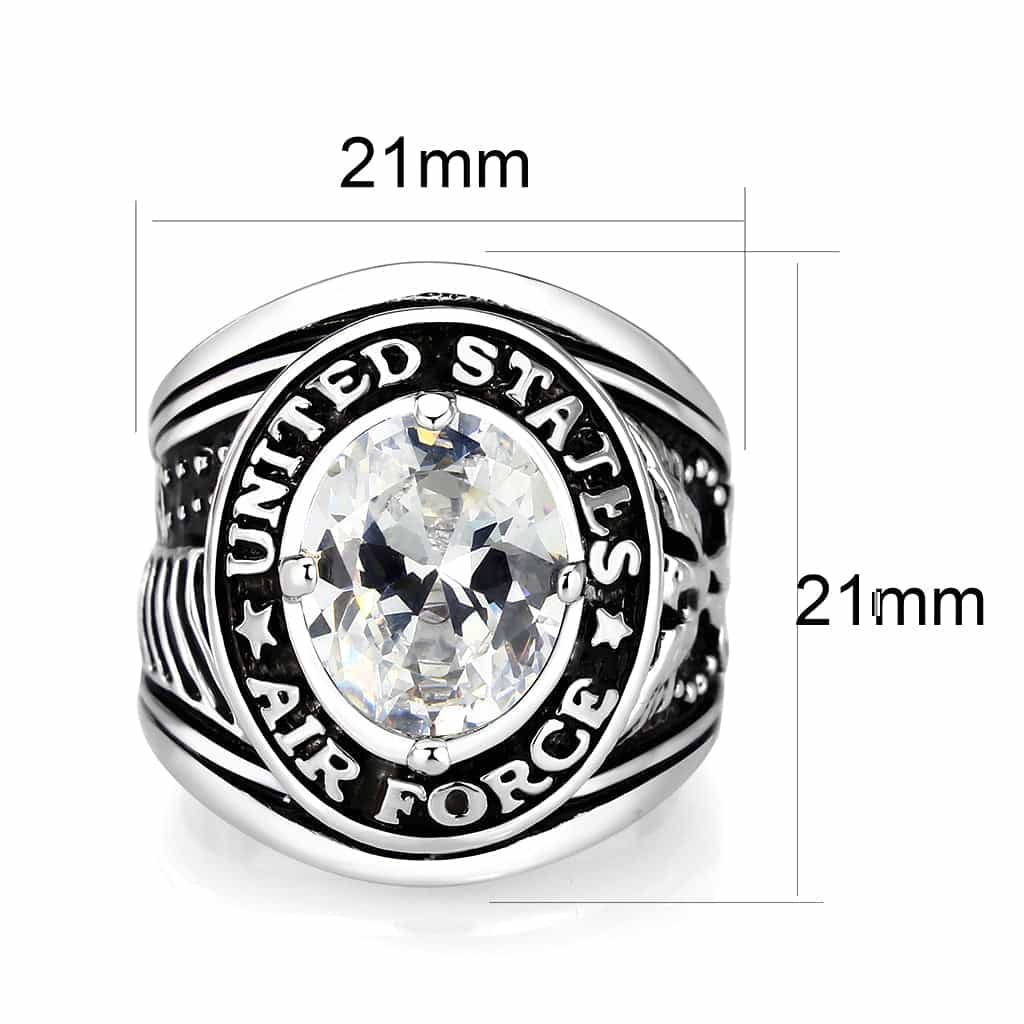 Brass Black Rhodium Ring view 2